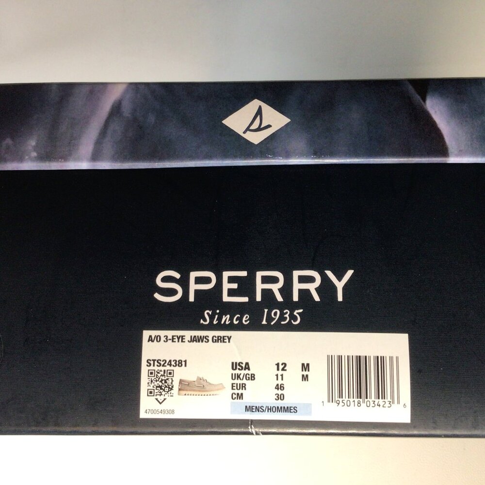 NEW Sperry Boat Shoes  Gray Leather JAWS Shark Special Edition - Picture 12 of 13